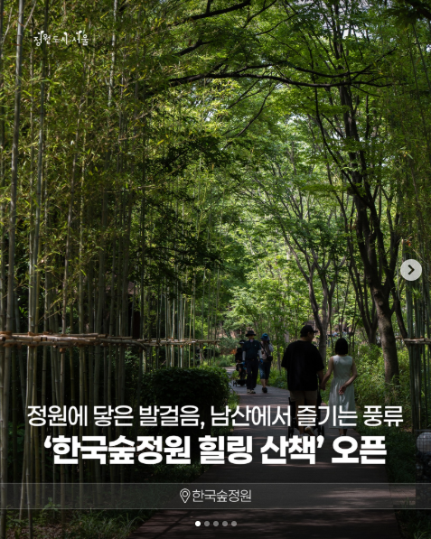 정원에 닿는 발걸음, 남산에서 즐기는 풍류 '한국숲정원 힐링 산책' 오픈