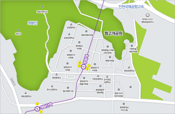 꿩고개근린공원 약도